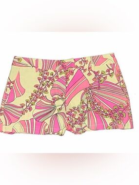 NWT Julie Brown NYC Pink and Cream Floral Linen Shorts Sz.2